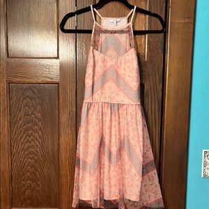 Candie's Pink and Orange Halter Sundress for Weddings